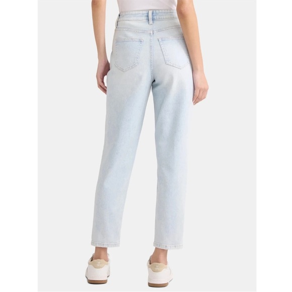Time and Tru Women's High Rise Mom Jeans, 27" Inseam, Sizen 6, Relaxed Fit - Picture 3 of 5